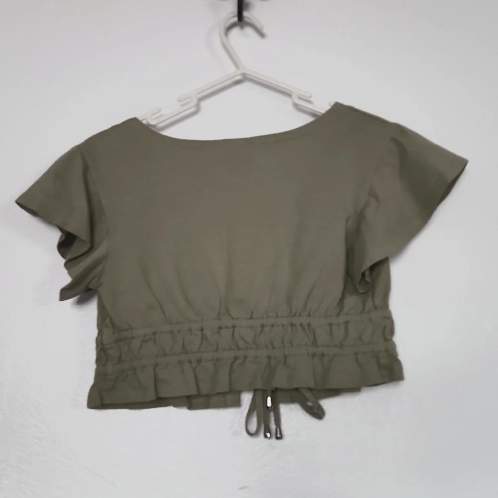 Jamison Reid Crop Top in Khaki Size 0 - Picture 8 of 8